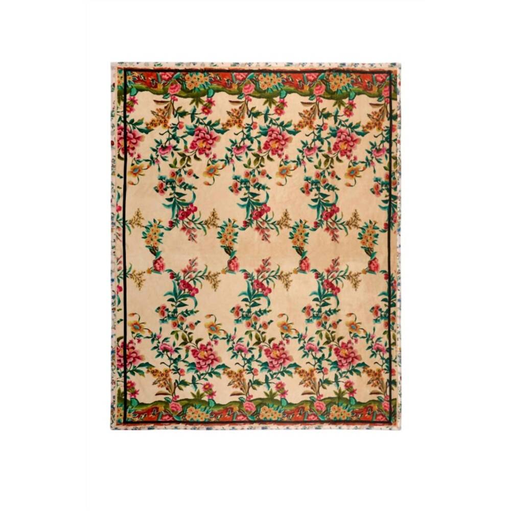 NEW JOHNNY WAS travel blanket in ecru miraze